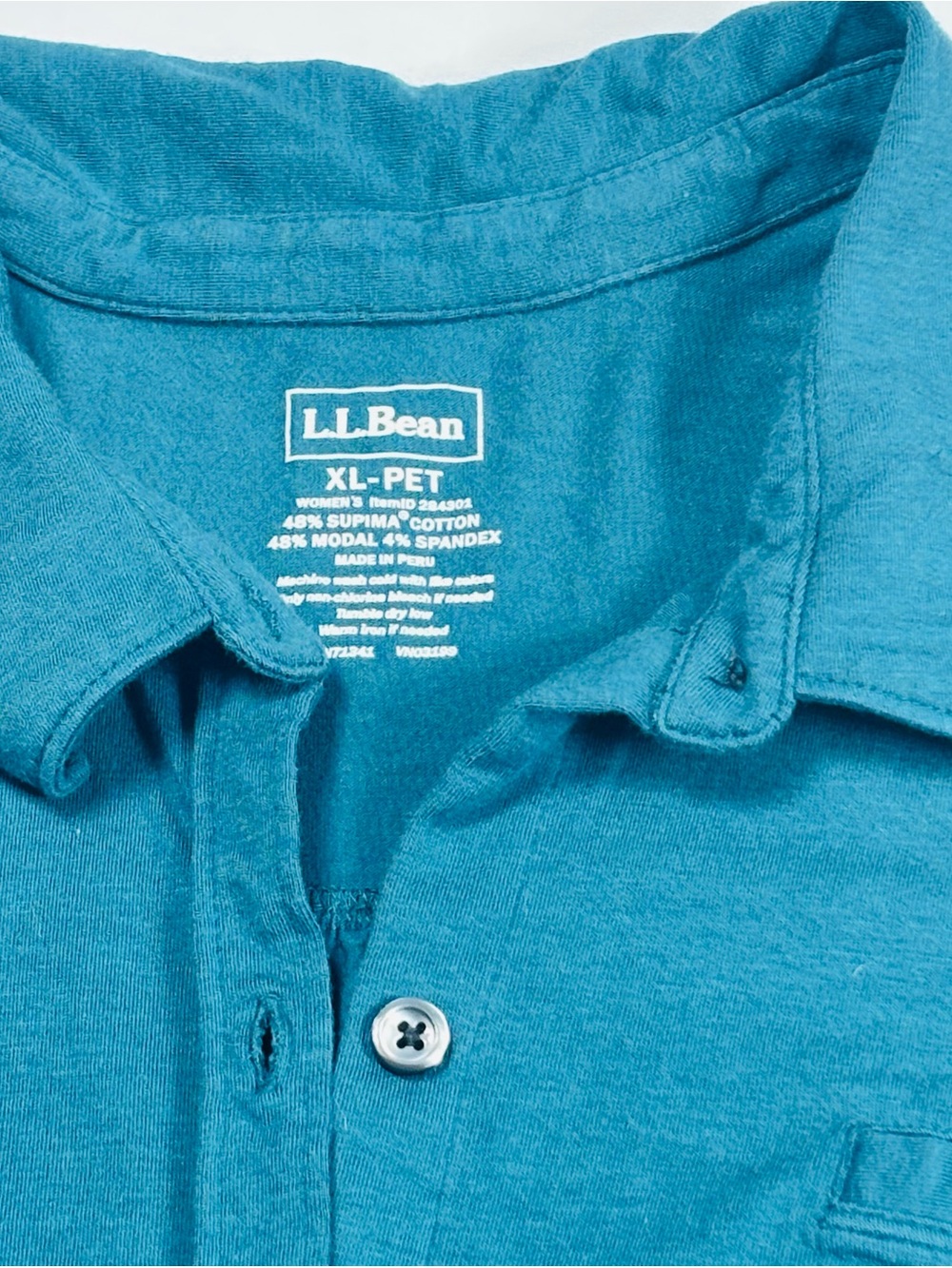 L.L. Bean Men's Teal Button-Up Shirt - Picture 2 of 3